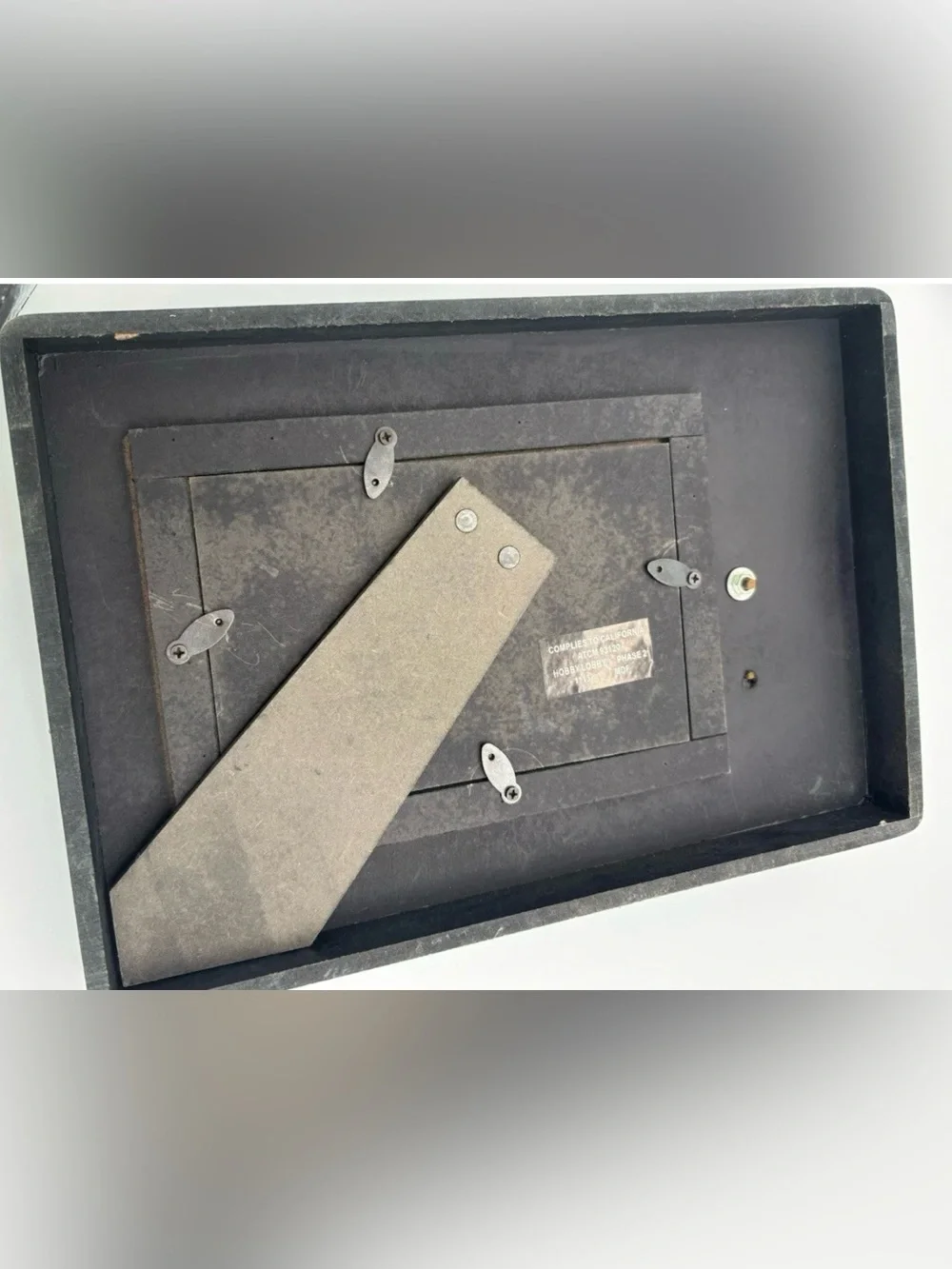 Green Tree Gallery Photo Frame Distressed Wood Metal Floral appliqué Rustic 6x4